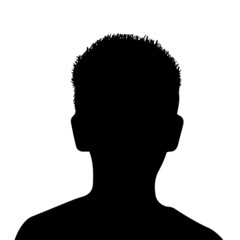 Vector silhouette of a boy.