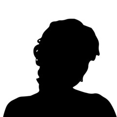 Vector silhouette of a woman.