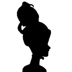 Vector silhouette of a woman.