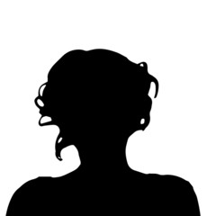 Vector silhouette of a woman.