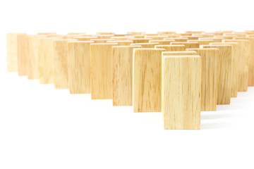 Row wooden domino