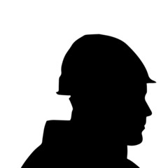 Vector silhouette of a man.