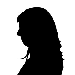Vector silhouette of a woman.