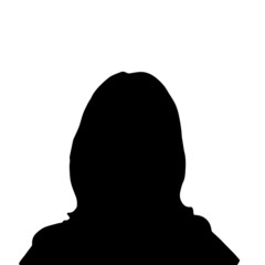 Vector silhouette of a woman.