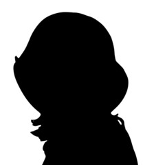 Vector silhouette of a woman.