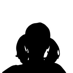 Vector silhouette of a woman.