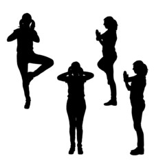 Vector silhouette of a woman.