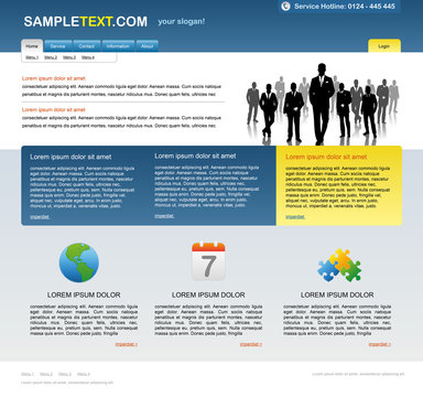 Internetseite Design Vorlage Website Template Business