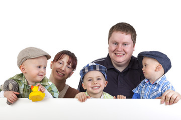 Parents with their three children