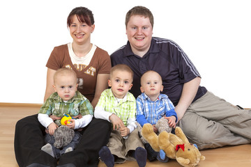 Parents with their three children