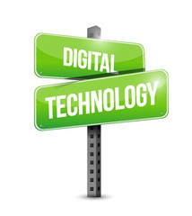 digital technology street sign illustration design