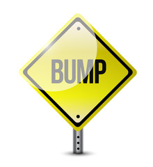 bump yellow sign illustration design