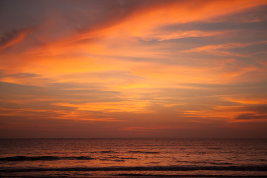 sunset on the beach © Eakkapon Sriharun