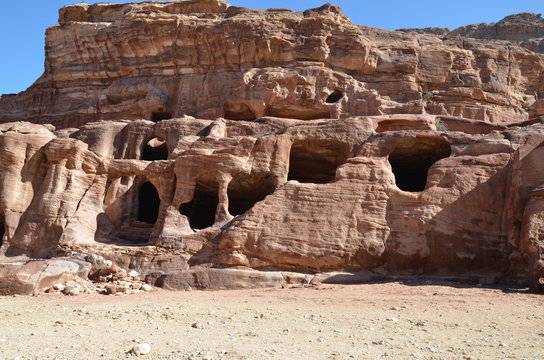 Caves in Petra Jordan