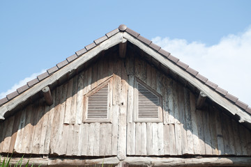 Wooden roof house