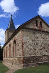 Fototapeta na wymiar Dorfkirche von Hindenberg bei Lübbenau/Spreewald