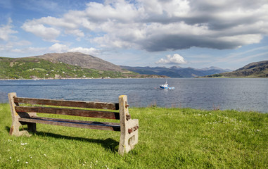 Bench by the water