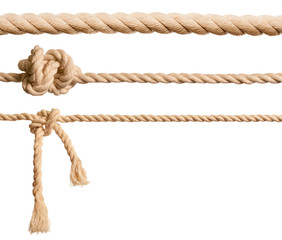 Ropes set isolated on white