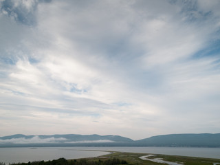 Clouds over river, Quebec, Canada