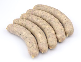 white sausage