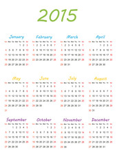 Calendar 2015