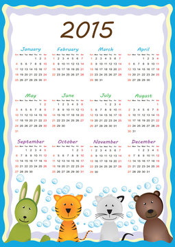 Kids calendar 2015