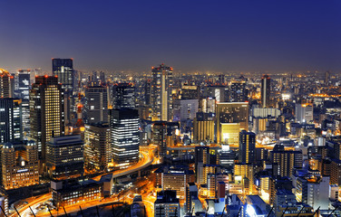 Fototapeta na wymiar Osaka at night, Japan