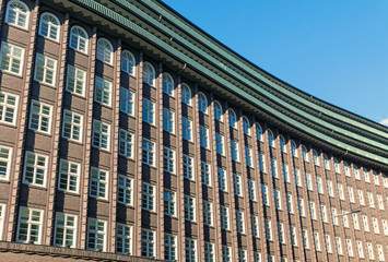 Historic building facade in Hamburg