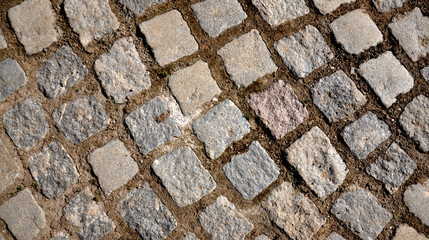 pavement of stone cubes