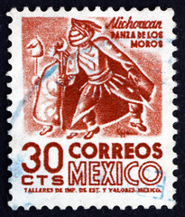 Postage stamp Mexico 1950 Indian Dancer, Michoacan