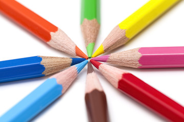 colorful pencils macro