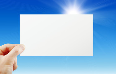Obraz premium Hand holding paper