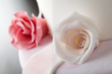 Detail of rose of wedding cake