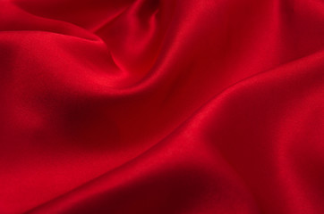 red satin or silk fabric