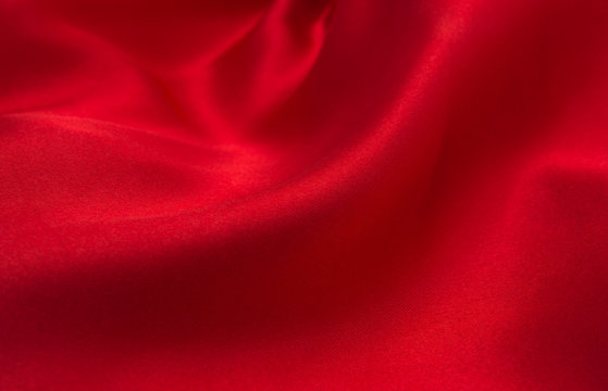 red satin or silk fabric