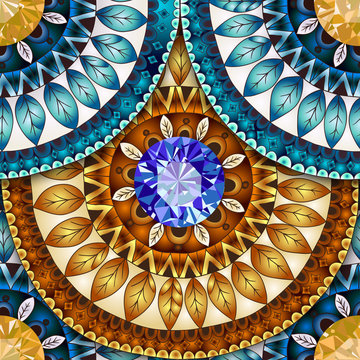 Seamless pattern in "fish scale" design.