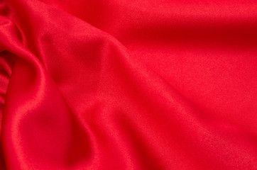 red satin or silk fabric