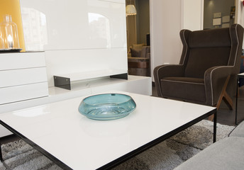 Living room area in show home