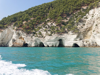 Landscapre of the coast of Gargano Apulia Italy