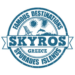 Skyros, famous destinations stamp