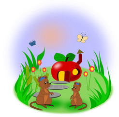 Fototapeta premium Two little Mice