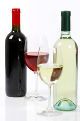 Vino rosso e vino bianco