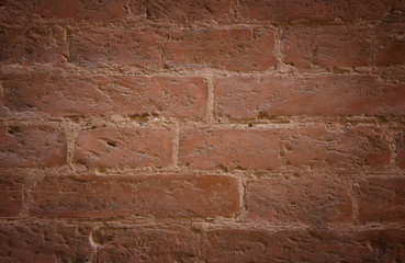 Old medieval brick wall background
