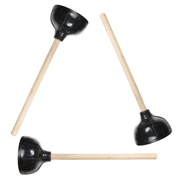 Plungers on White Background