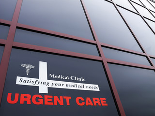 Urgent Care Building and sign