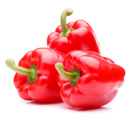Sweet bell pepper isolated on white background cutout