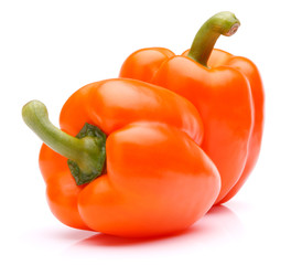Sweet bell pepper isolated on white background cutout