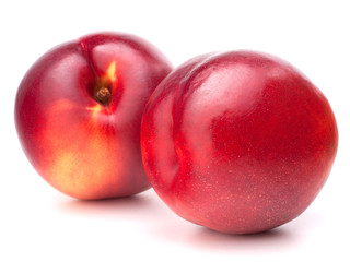 Nectarine fruit isolated on white background cutout