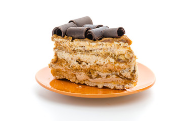 Coffee cake isolated on white background
