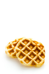 Waffle isolated on white background